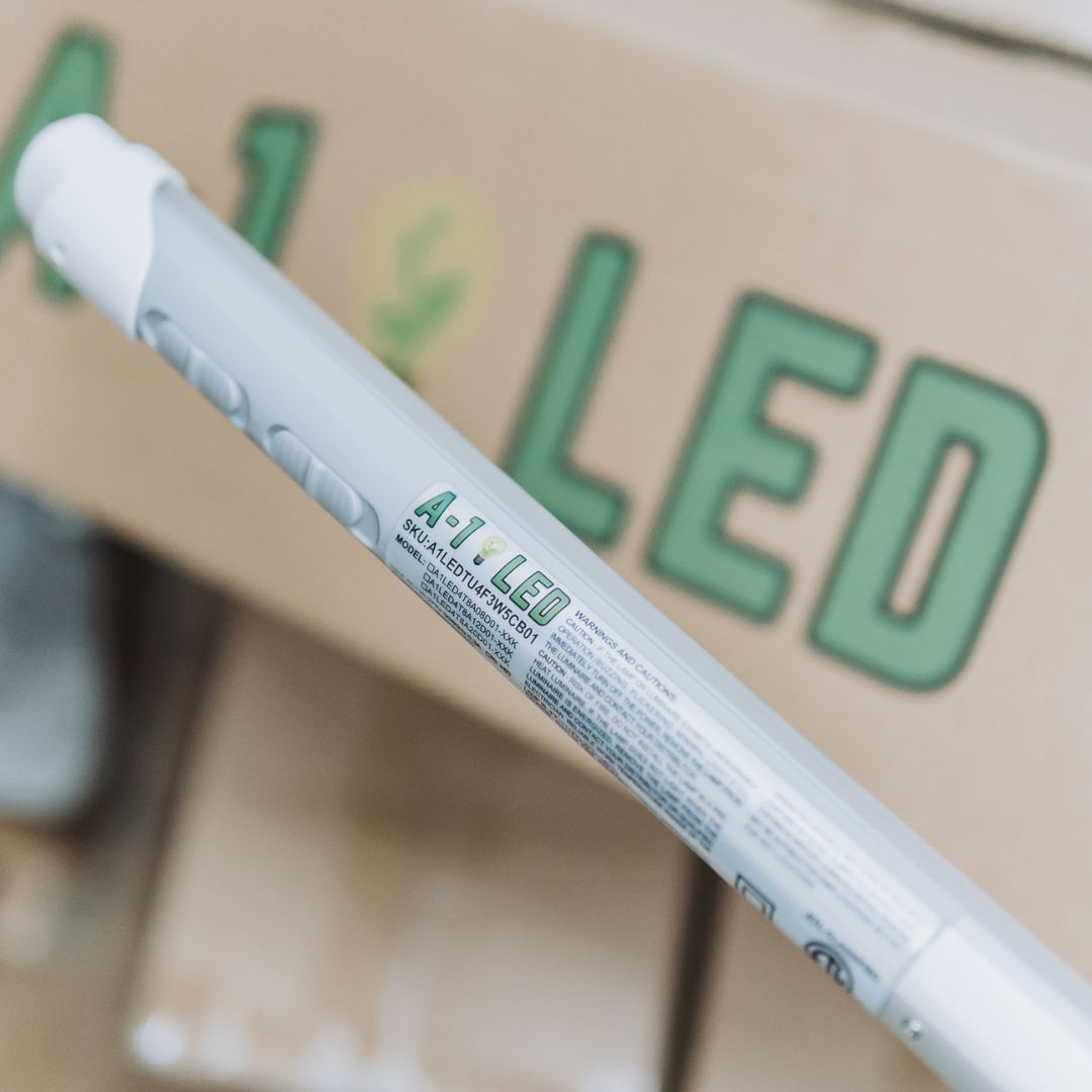 commercial LED lighting tube with logo and branding of A1-LED commercial lighting experts